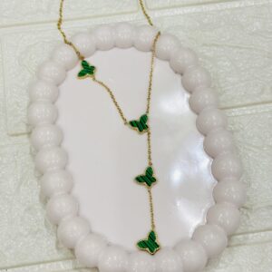 V Neck Butterfly Necklace