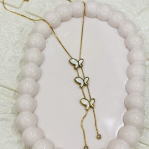White Butterfly Necklace