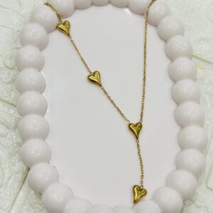V Neck Heart Necklace