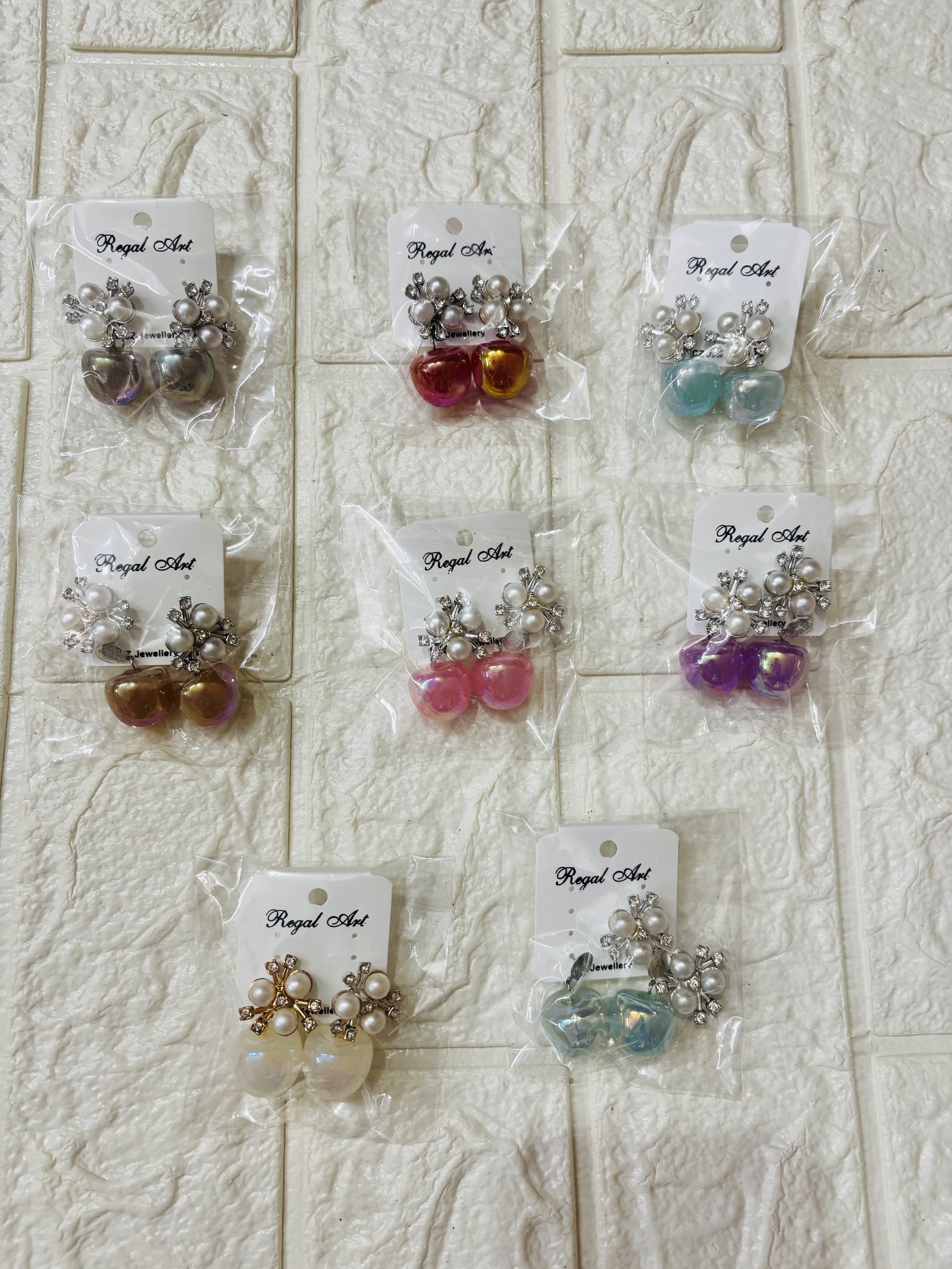 Stone Ball Earring