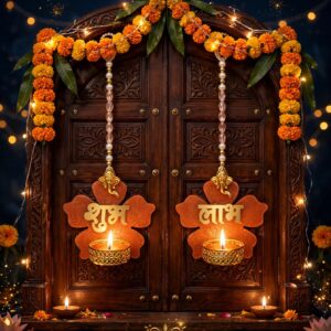 Resin Shubh Laabh Candle Holder