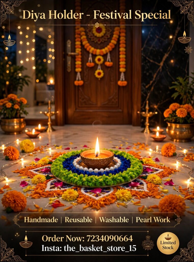 Candle Holder (Peacock Color)